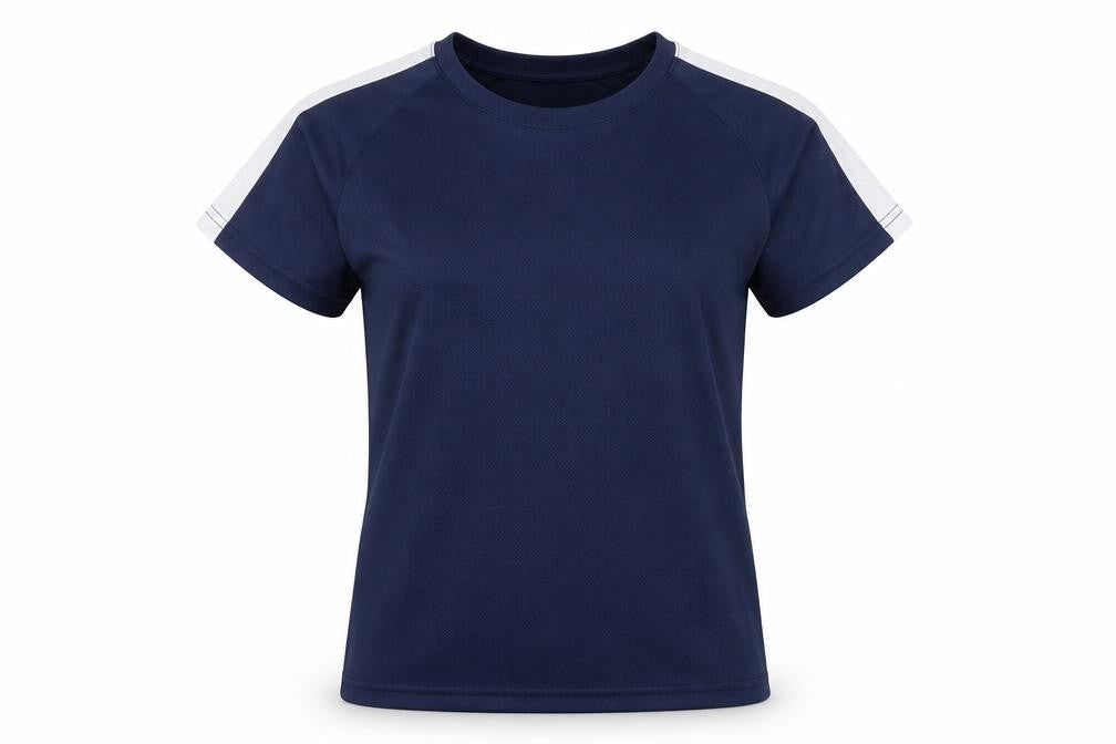SheIn Womens Blue Striped Jersey Basic T-Shirt Size M