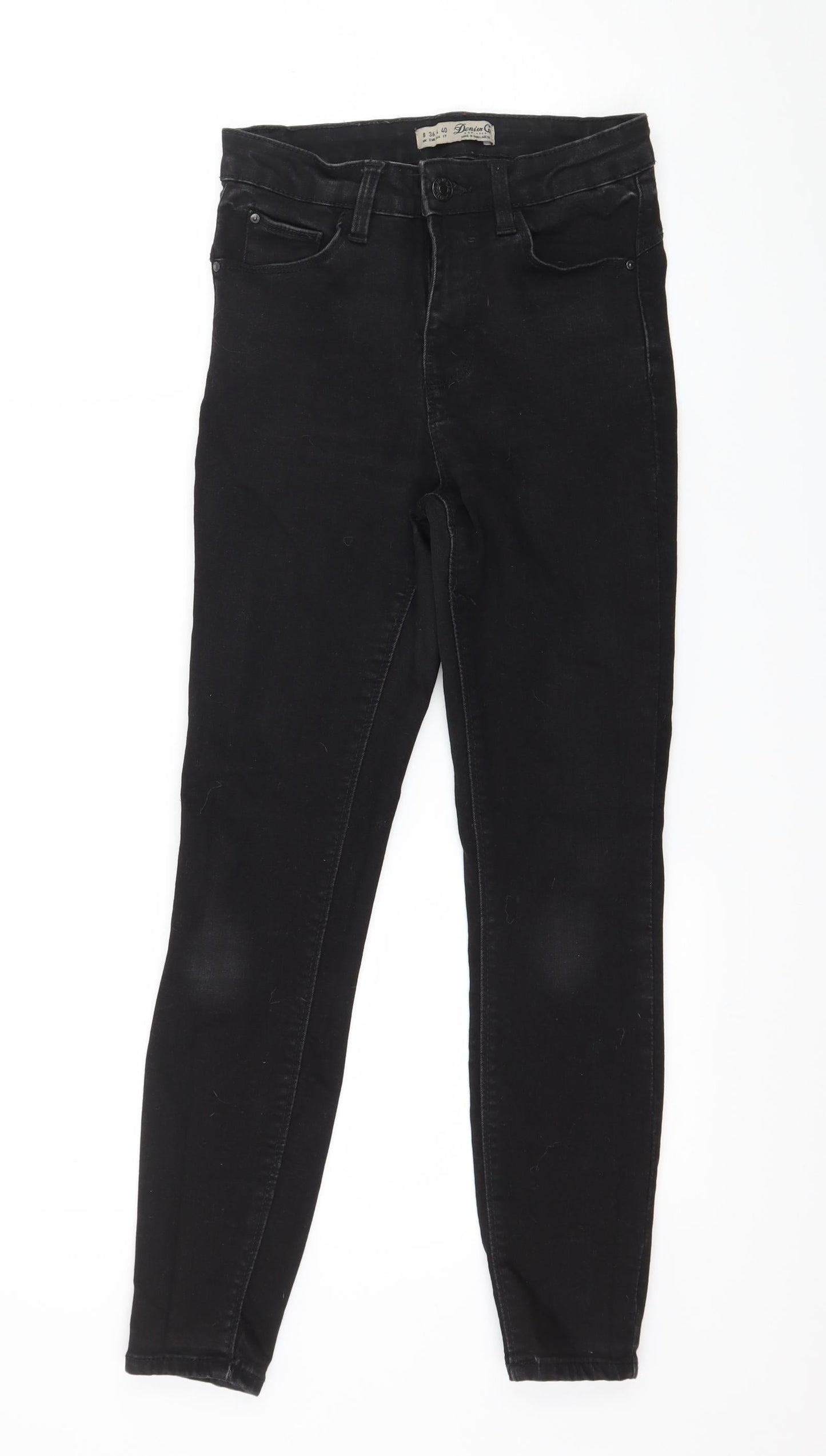 Denim & Co. Womens Black  Denim Skinny Jeans Size 8 L25 in