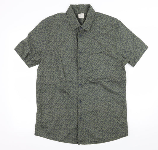 Matalan Mens Green Floral   Button-Up Size M