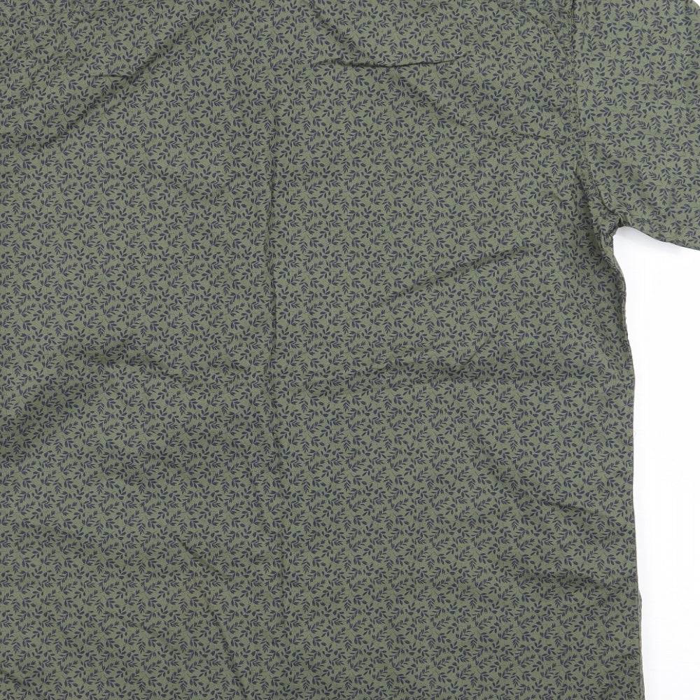 Matalan Mens Green Floral   Button-Up Size M