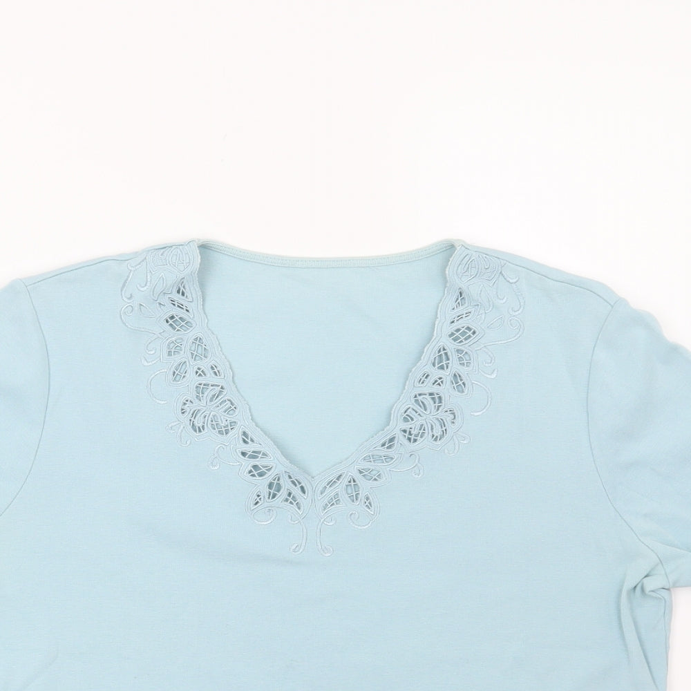 Preworn Womens Blue   Basic Blouse Size 10