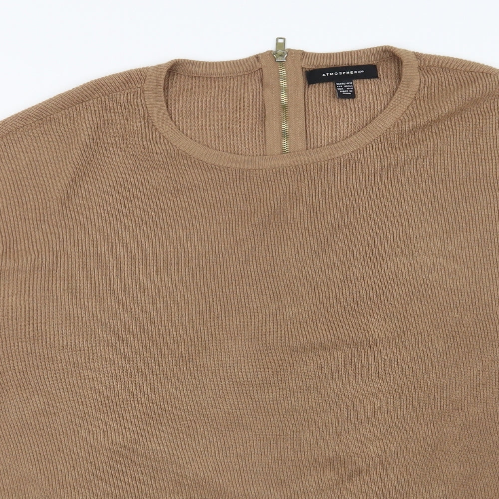 Atmosphere Womens Brown Striped  Pullover Jumper Size 14