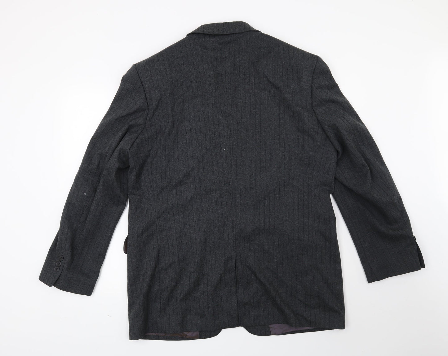 Marks and Spencer Mens Grey Striped  Jacket Suit Jacket Size 42
