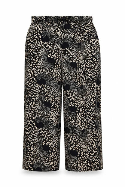 Preworn Womens Black Geometric  Trousers  Size 42 in L29 in