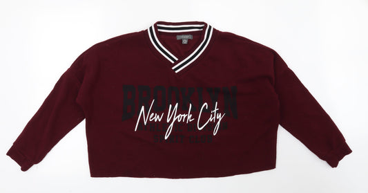 Primark Womens Red   Pullover Sweatshirt Size 12