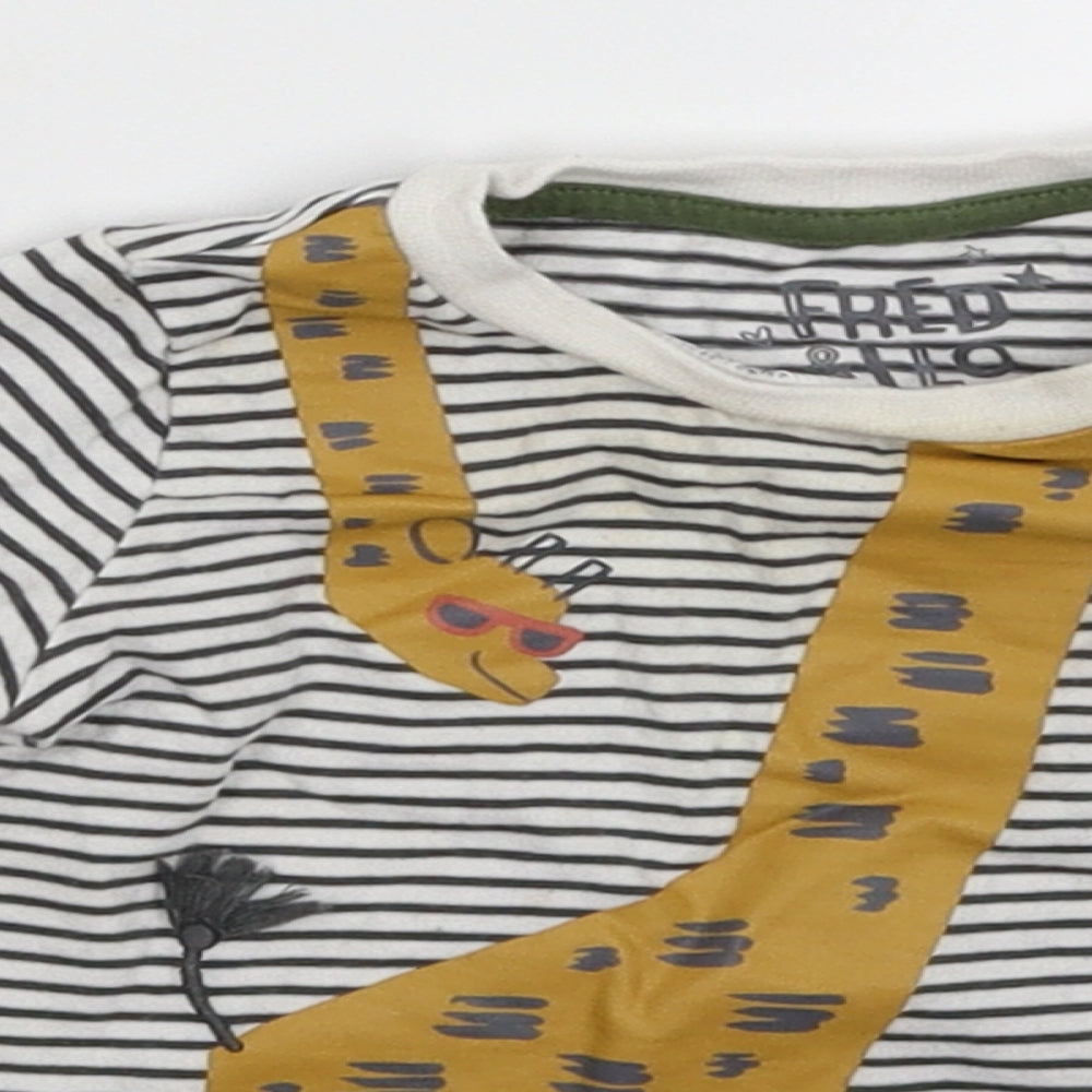 Fred & Flo Baby Multicoloured Striped  Basic T-Shirt Size 3-6 Months