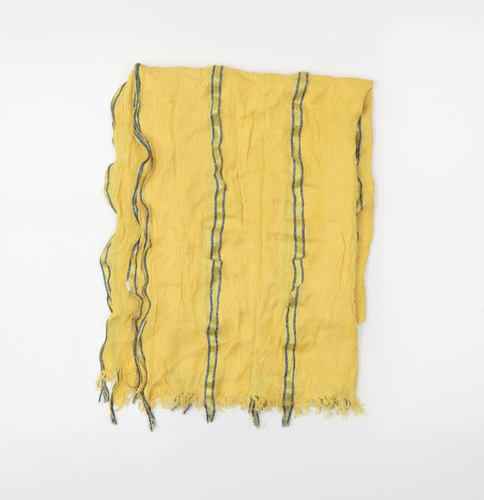 Preworn Womens Yellow Striped   Shawl/Wrap
