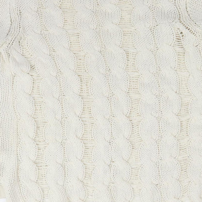 Preloved H&M Womens White  Knit Pullover Jumper Size S - Label