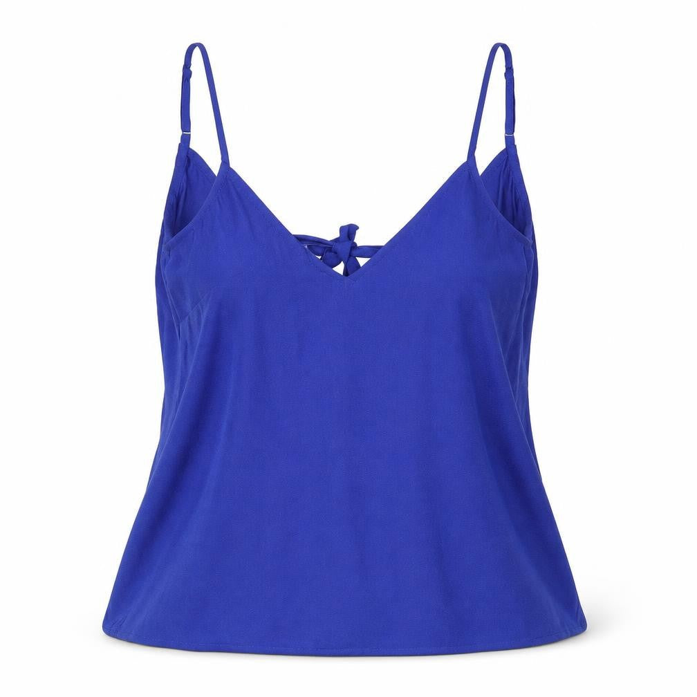 H&M Womens Blue   Basic Blouse Size 4  - Open Back