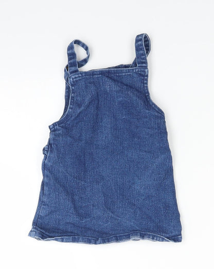 Back view of Primark girls’ blue denim a-line, size 12-18, months
