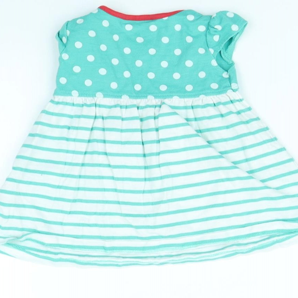 NEXT Girls Green Striped  Fit & Flare  Size 3-6 Months