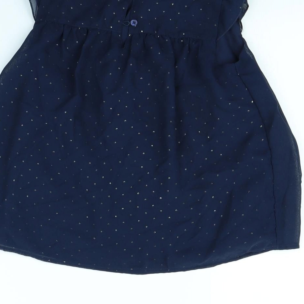George Girls Blue  Ramie Fit & Flare  Size 8 Years