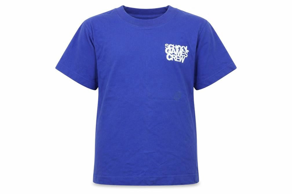 Blue Max Boys Blue   Basic T-Shirt Size 9 Years  - school games crew
