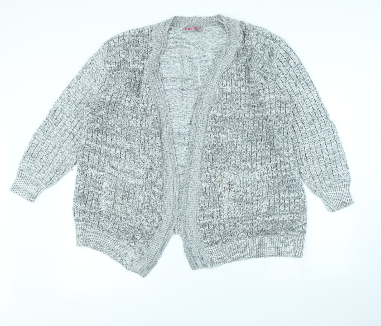 Glimpse Womens Grey   Cardigan Jumper Size L