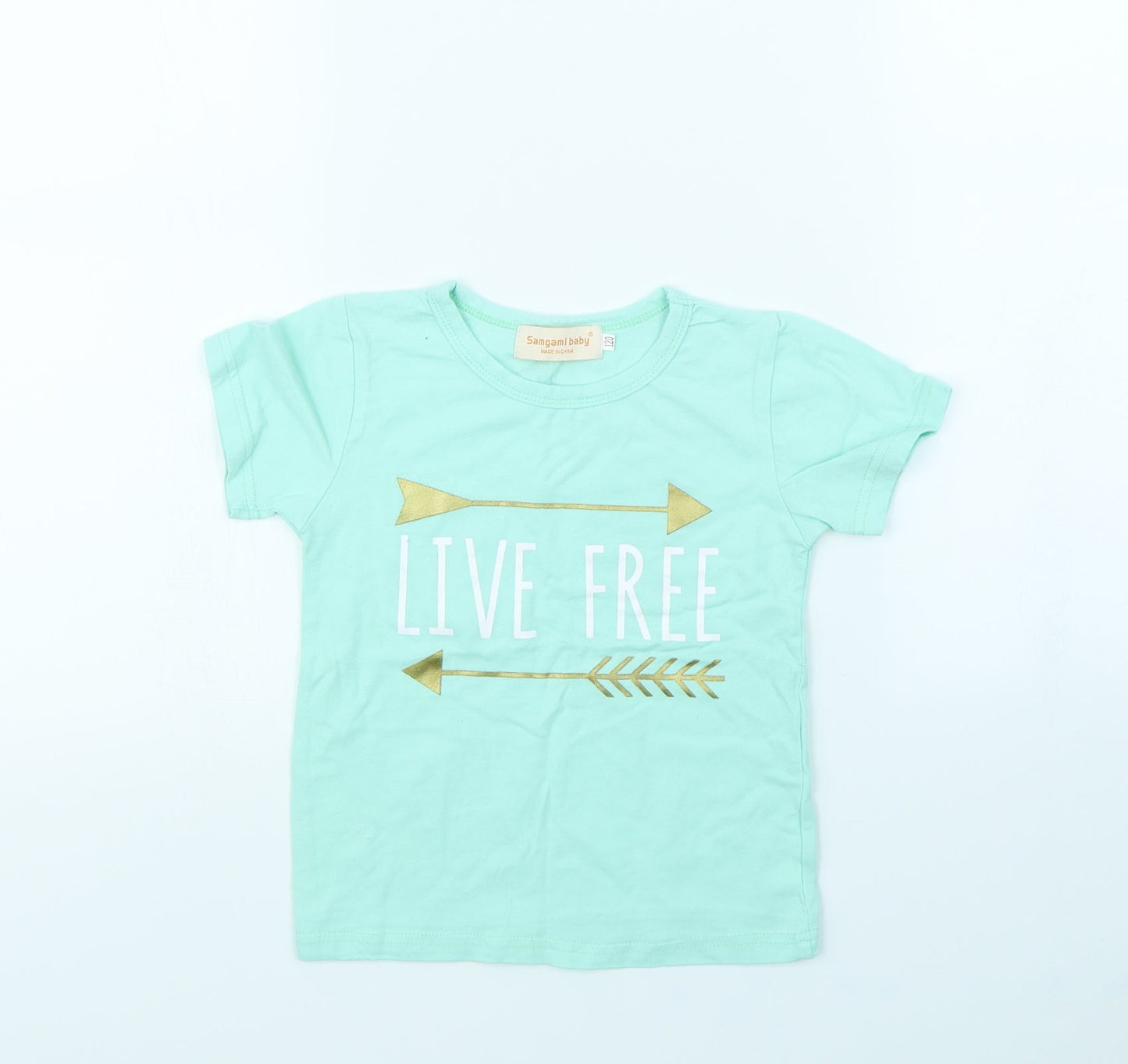 Samgami Girls Blue   Basic T-Shirt Size 6 Years