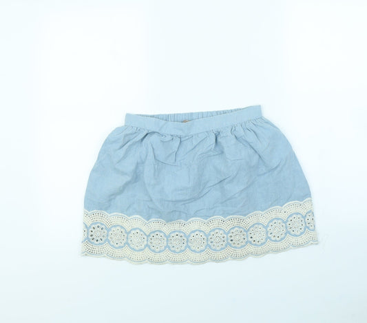 Denim & Co. Womens Blue   Flare Skirt Size 12