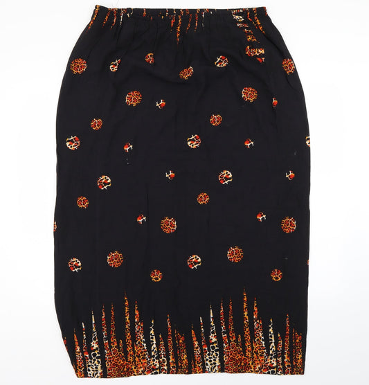 Preworn Womens Multicoloured Animal Print  A-Line Skirt Size 36 in
