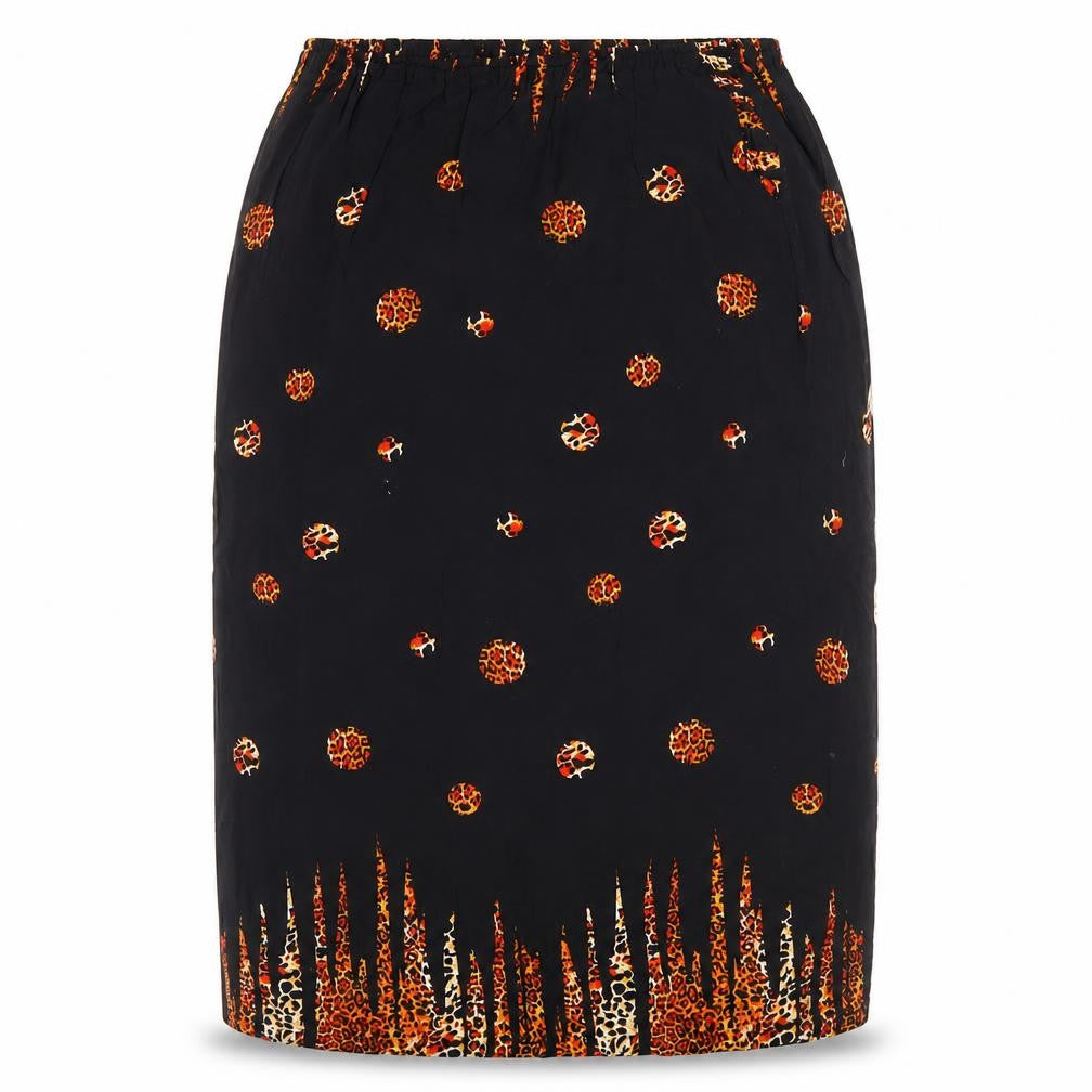 Preworn Womens Multicoloured Animal Print  A-Line Skirt Size 36 in
