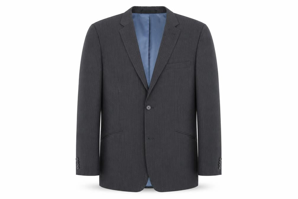 Butler & Webb Mens Grey Striped Jacket Suit Jacket