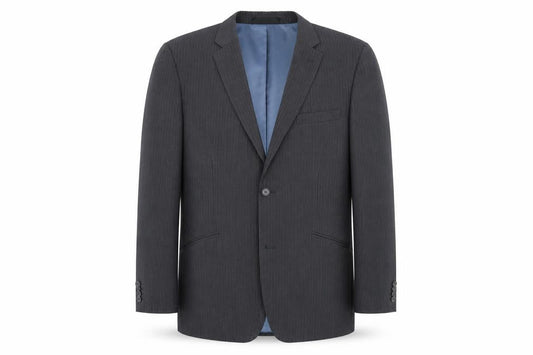 Butler & Webb Mens Grey Striped Jacket Suit Jacket