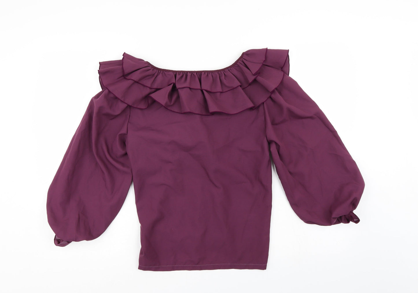 Preworn Womens Purple   Basic Blouse Size 10