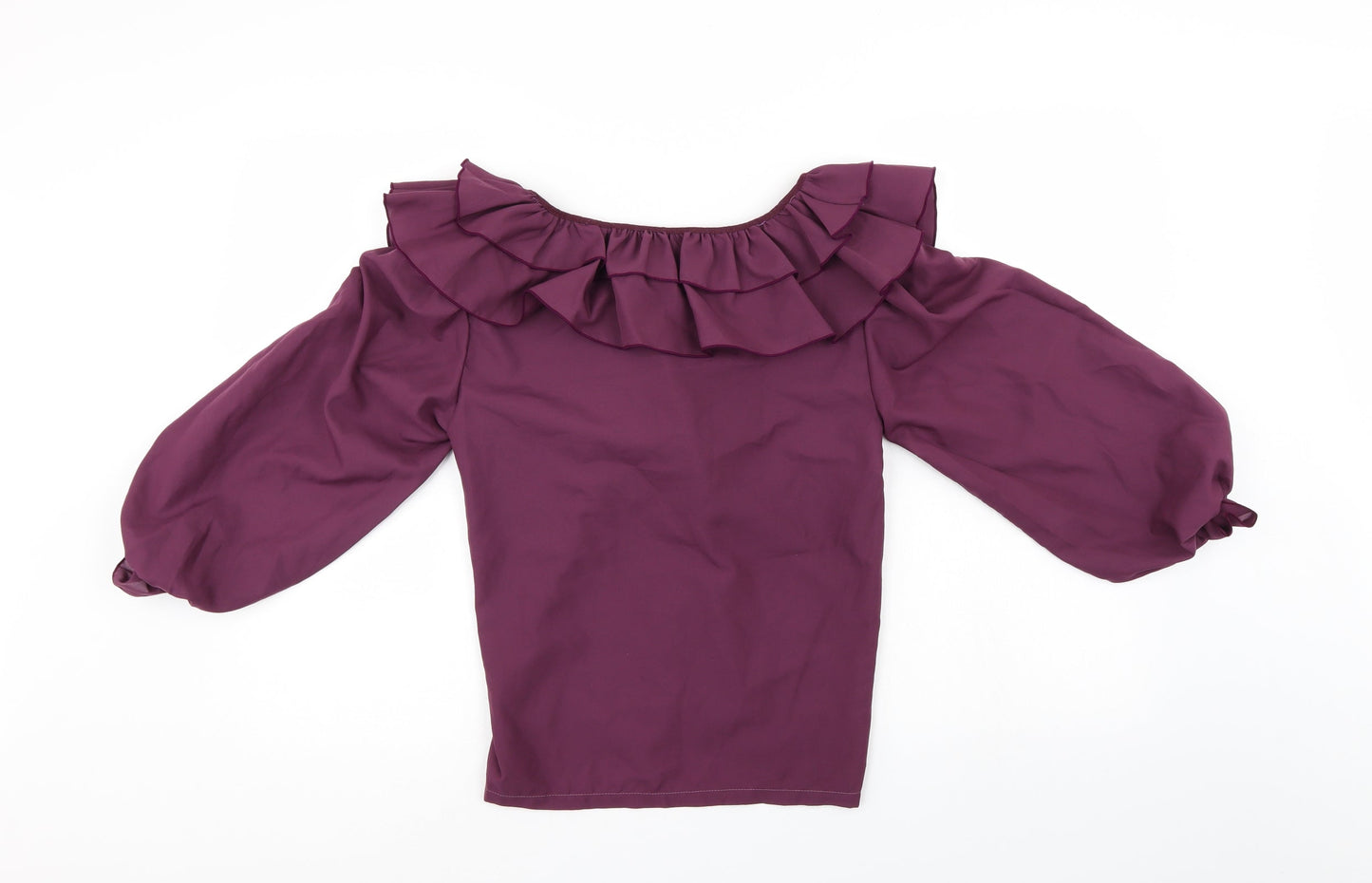 Preworn Womens Purple   Basic Blouse Size 10
