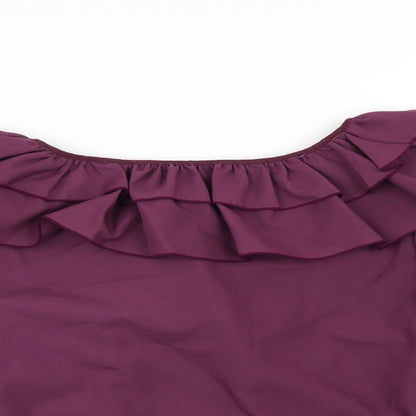 Preworn Womens Purple   Basic Blouse Size 10