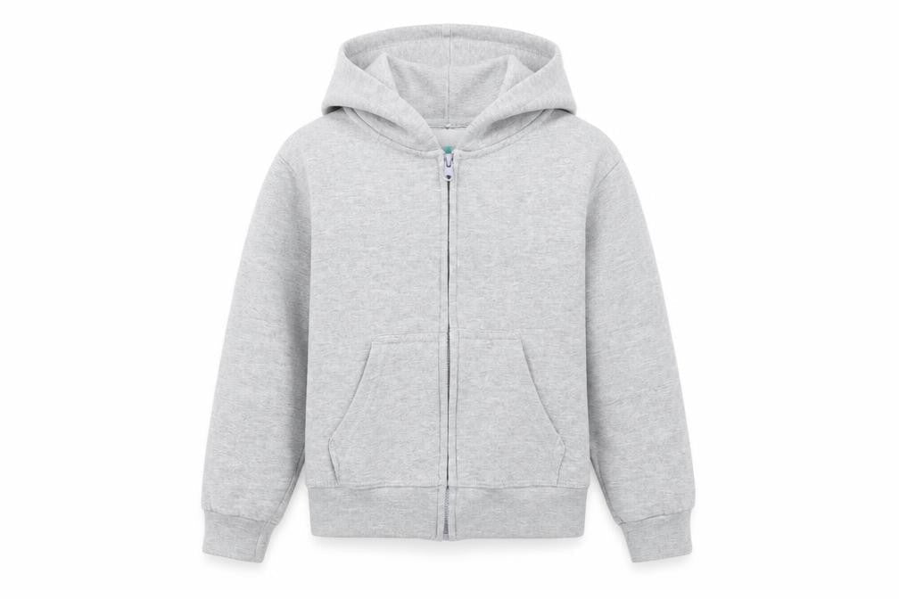 Wrap Girls Grey   Full Zip Hoodie Size 7-8 Years