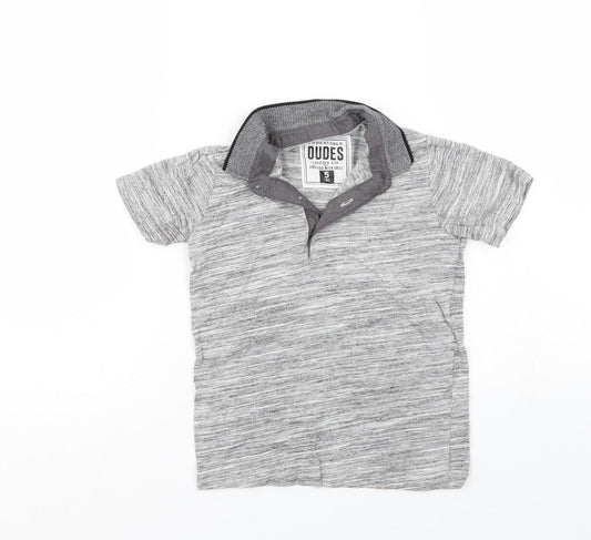 Dudes Boys Grey   Basic Polo Size 5 Years