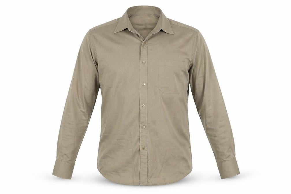 Burton Mens Beige    Button-Up Size 16