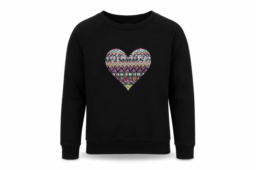 Store Twenty One Girls Black   Pullover Jumper Size 10 Years  - Heart