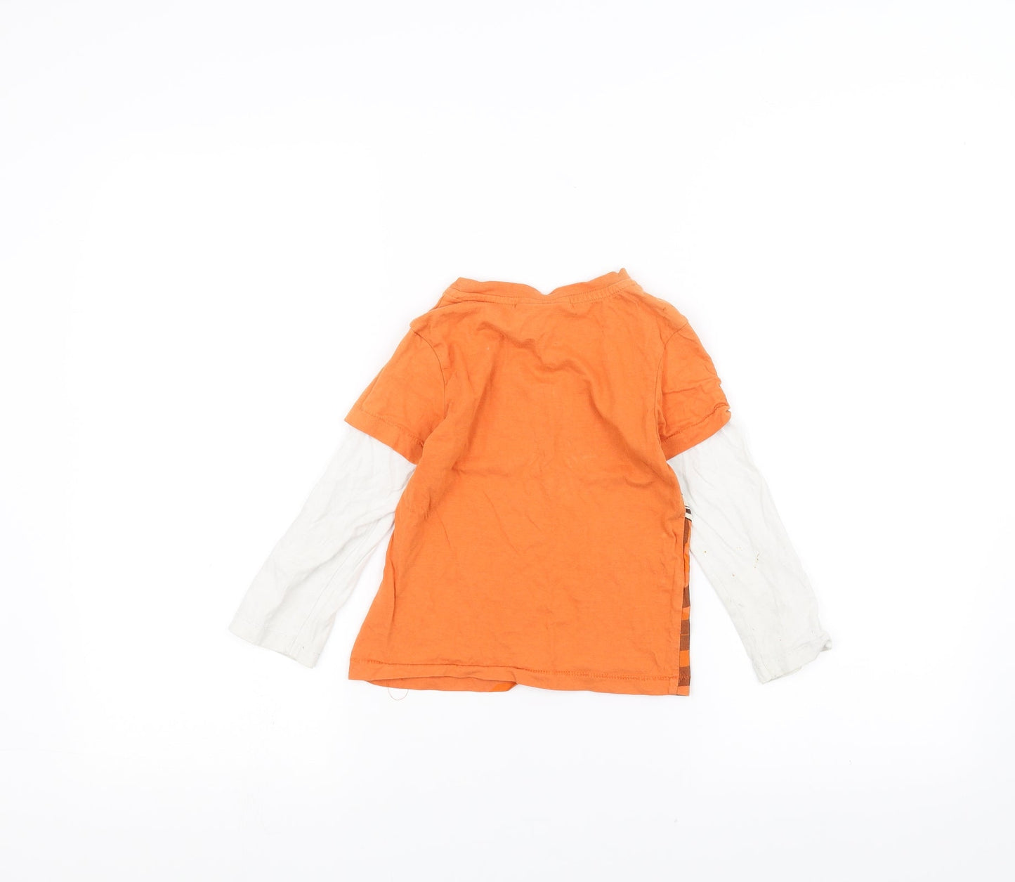 Preworn Girls Orange   Basic T-Shirt Size 3 Years