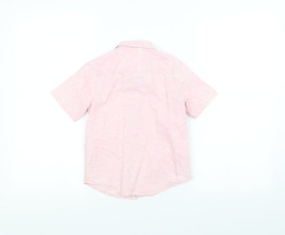 Preloved F&F Boys Pink   Basic Button-Up Size 4-5 Years - Back