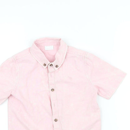 Preloved F&F Boys Pink   Basic Button-Up Size 4-5 Years - Detail