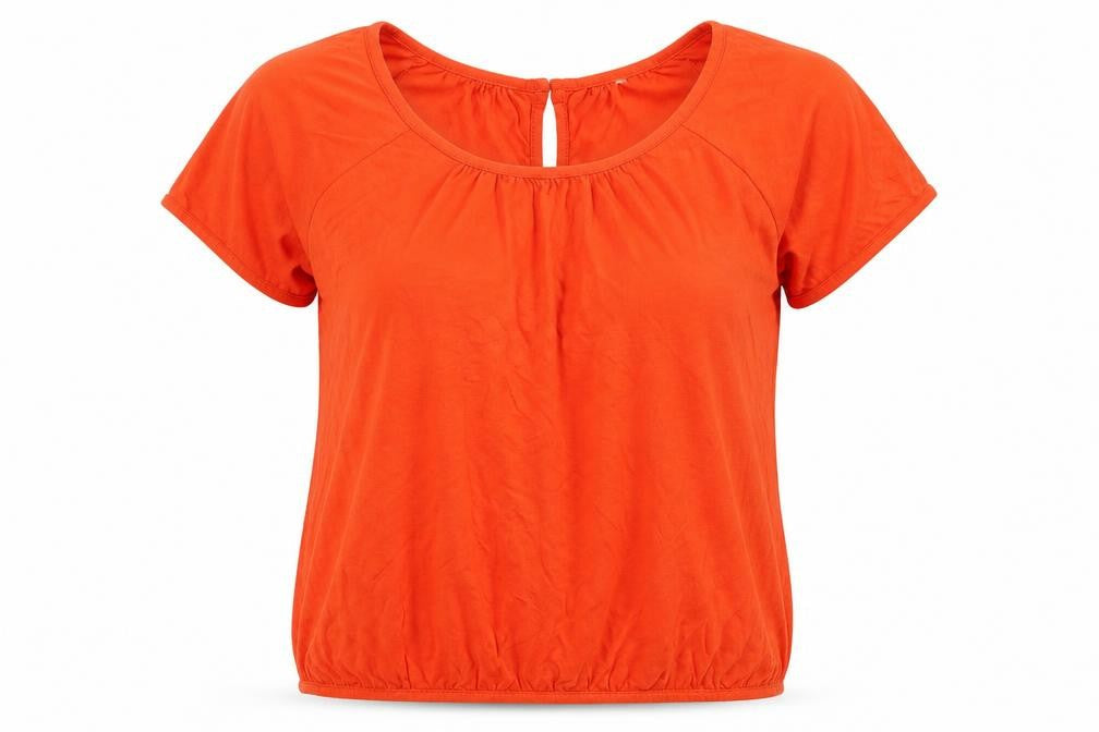 et vous Womens Orange   Basic T-Shirt Size 14