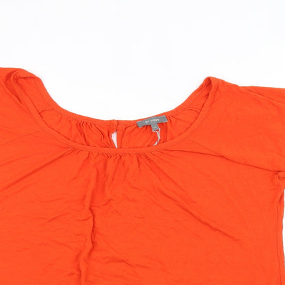 et vous Womens Orange   Basic T-Shirt Size 14