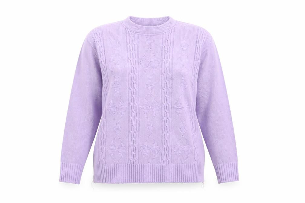 Pure & Natural Womens Purple  Knit Pullover Jumper Size M