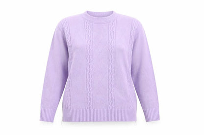 Pure & Natural Womens Purple  Knit Pullover Jumper Size M