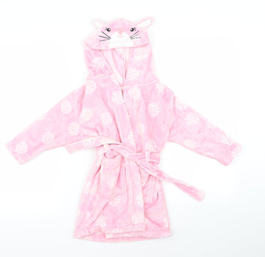 John Lewis Girls Pink Animal Print  Top Robe Size 2 Years