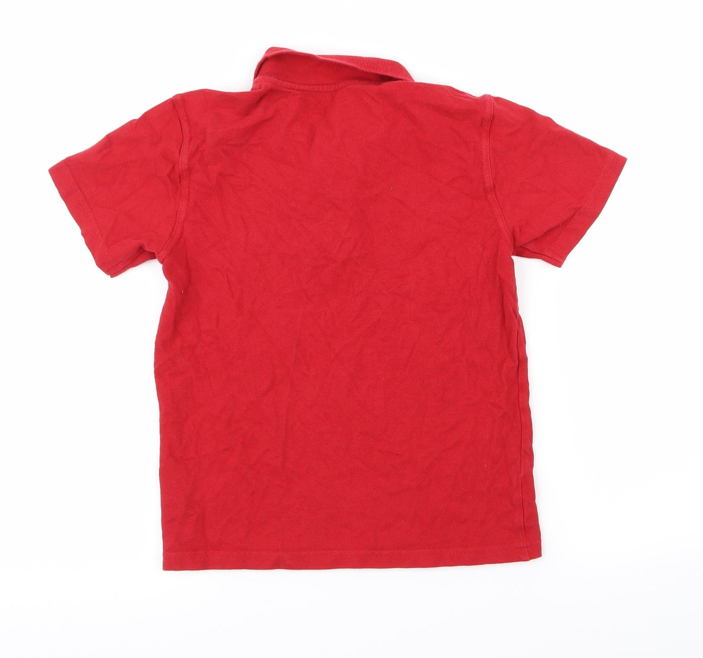 Preworn Boys Red   Basic Polo Size 8 Years