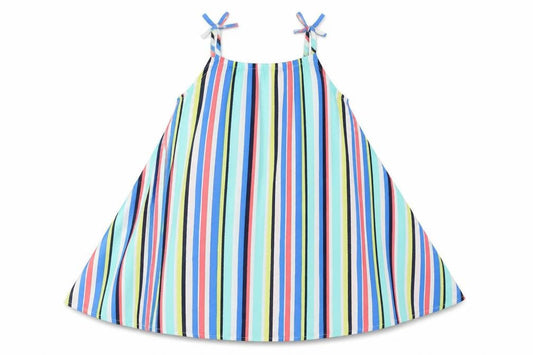 girlsweat Girls Blue Striped  A-Line  Size 4 Years