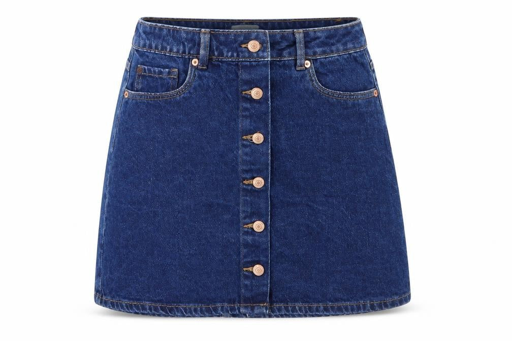 Preworn Womens Blue  Denim Straight & Pencil Skirt Size 10