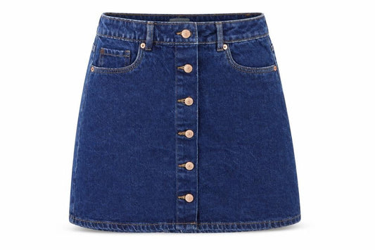 Preworn Womens Blue  Denim Straight & Pencil Skirt Size 10