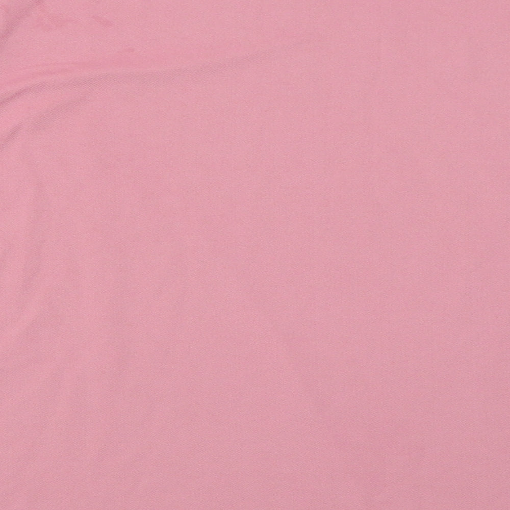Boohoo Womens Pink   Basic T-Shirt Size 10  - Cold Shoulder