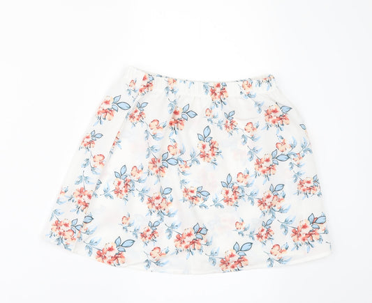 SheIn Girls White Floral  Mini Skirt Size 8 Years