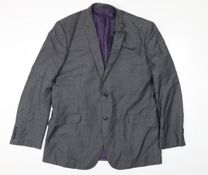 Butler & Webb Mens Grey Striped Jacket Suit Jacket Size 42