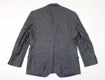 Butler & Webb Mens Grey Striped Jacket Suit Jacket Size 42
