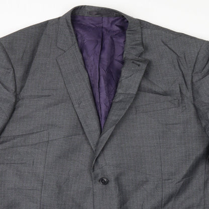Butler & Webb Mens Grey Striped Jacket Suit Jacket Size 42