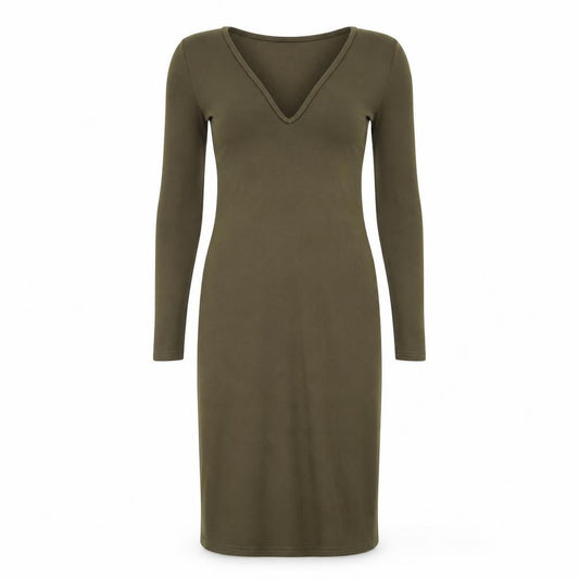 Front view of I SAW IT FIRST women’s green bodycon, size UK 6