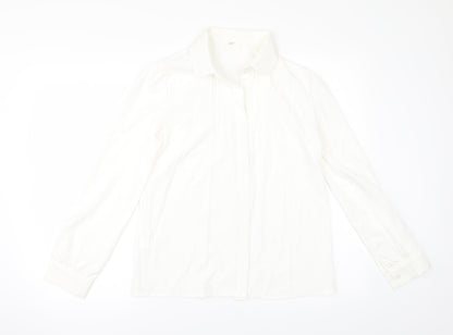Preworn Womens Ivory   Tunic Button-Up Size L